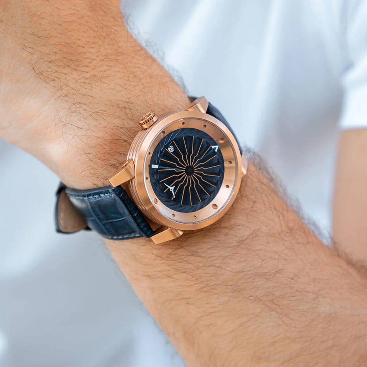 ZINVO BLADE GALAXY Analog Blue Turbine Round Dial Men's Watch - 225