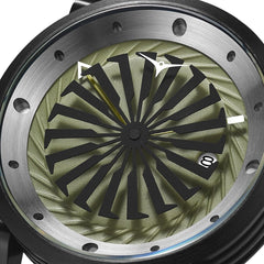 ZINVO BLADE HUNTER Automatic Green Turbine Round Dial Men's Watch - 235