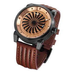 ZINVO BLADE OUTLAW Analog Brown Turbine Round Dial Men's Watch - 245