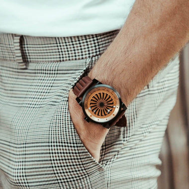 ZINVO BLADE OUTLAW Analog Brown Turbine Round Dial Men's Watch - 245