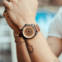 ZINVO BLADE OUTLAW Analog Brown Turbine Round Dial Men's Watch - 245