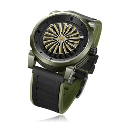 ZINVO BLADE TITAN Automatic Green Turbine Round Dial Men's Watch - 255