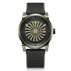 ZINVO BLADE TITAN Automatic Green Turbine Round Dial Men's Watch - 255