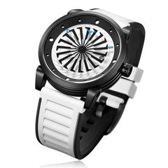 ZINVO BLADE PANDA Automatic White Turbine Round Dial Men's Watch - 262