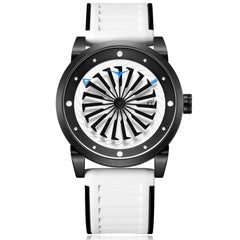 ZINVO BLADE PANDA Automatic White Turbine Round Dial Men's Watch - 262