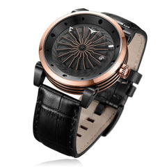 ZINVO BLADE SPIRIT Automatic Black Turbine Round Dial Men's Watch - 263