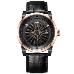 ZINVO BLADE SPIRIT Automatic Black Turbine Round Dial Men's Watch - 263