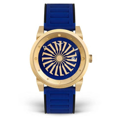 ZINVO BLADE VOLT Analog Blue Turbine Round Dial Men's Watch - 321
