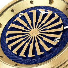 ZINVO BLADE VOLT Analog Blue Turbine Round Dial Men's Watch - 321