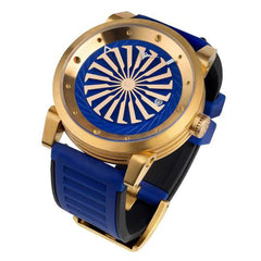 ZINVO BLADE VOLT Analog Blue Turbine Round Dial Men's Watch - 321