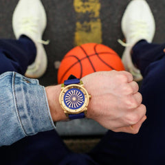 ZINVO BLADE VOLT Analog Blue Turbine Round Dial Men's Watch - 321