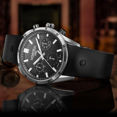 ROAMER Superior Multifunction Swiss Made Black Round Dial Men's Watch - 508982 45 55 05