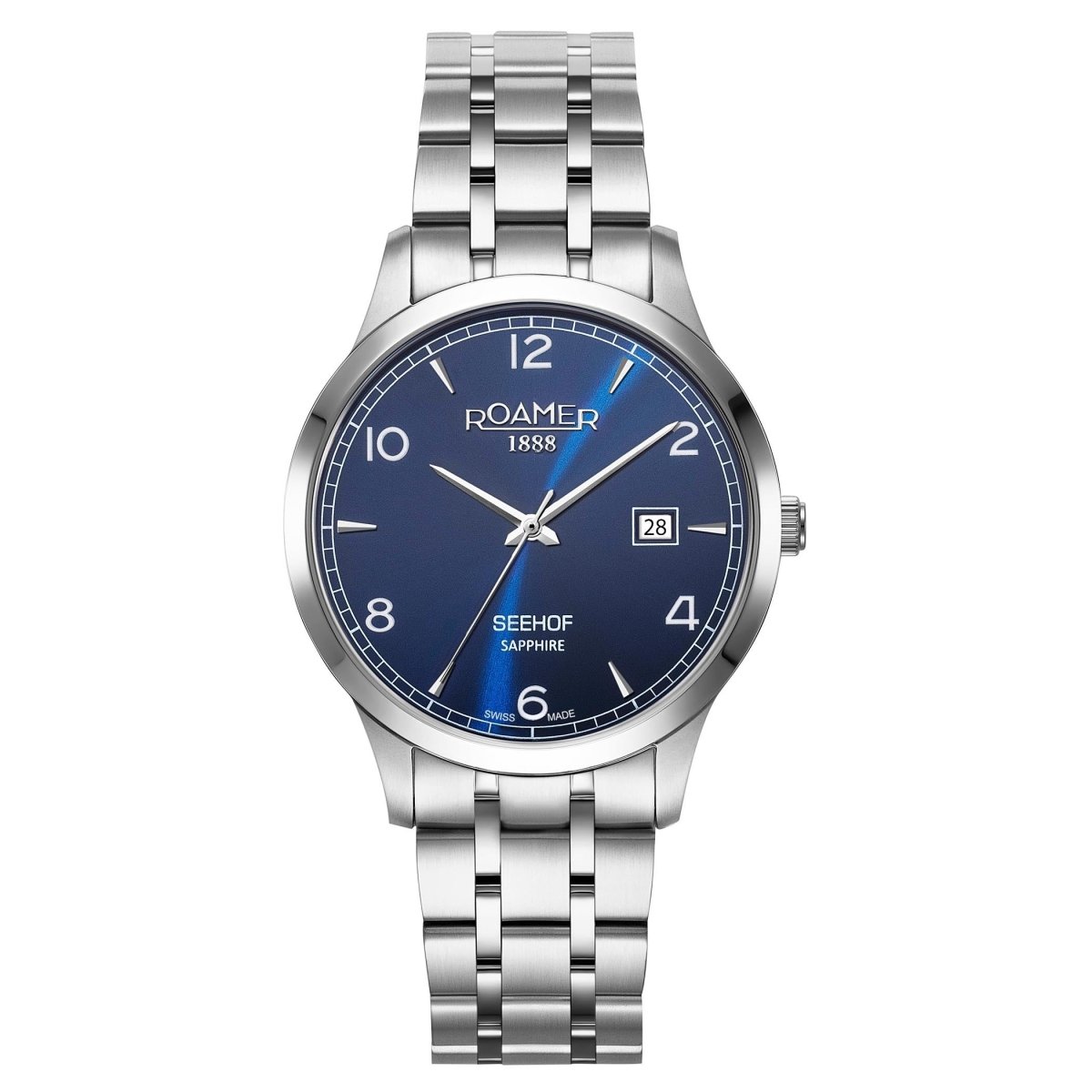 ROAMER Seehof Swiss Made Blue Round Dial Men's Watch - 509833 41 44 20