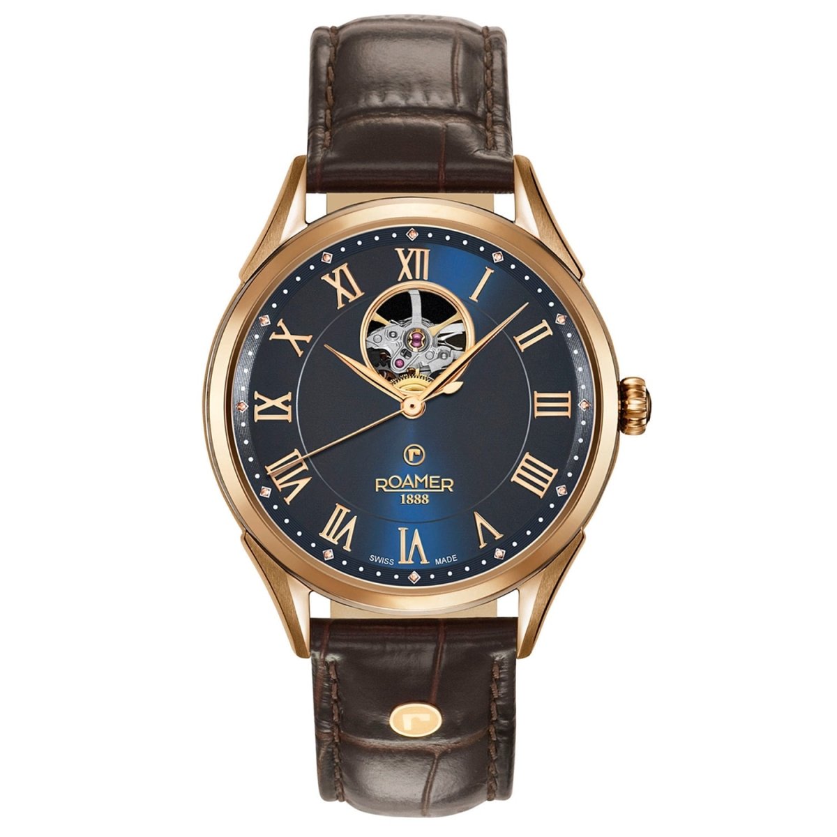 ROAMER Swiss Matic Swinging Heart Automatic Blue Round Dial Men's Watch- 550661 49 42 05