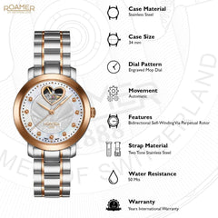 ROAMER Lady Sweetheart Automatic MOP Round Dial Women's Watch- 556661 46 19 50