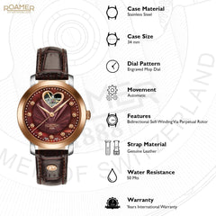 ROAMER Lady Sweetheart Automatic MOP Round Dial Women's Watch- 556661 49 69 05
