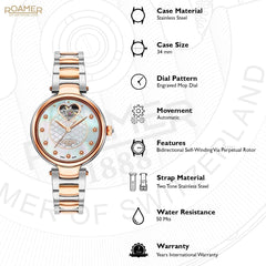 ROAMER Dreamline I Automatic MOP Round Dial Women's Watch- 557661 46 19 50
