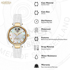 ROAMER Dreamline I Automatic MOP Round Dial Women's Watch- 557661 47 19 05