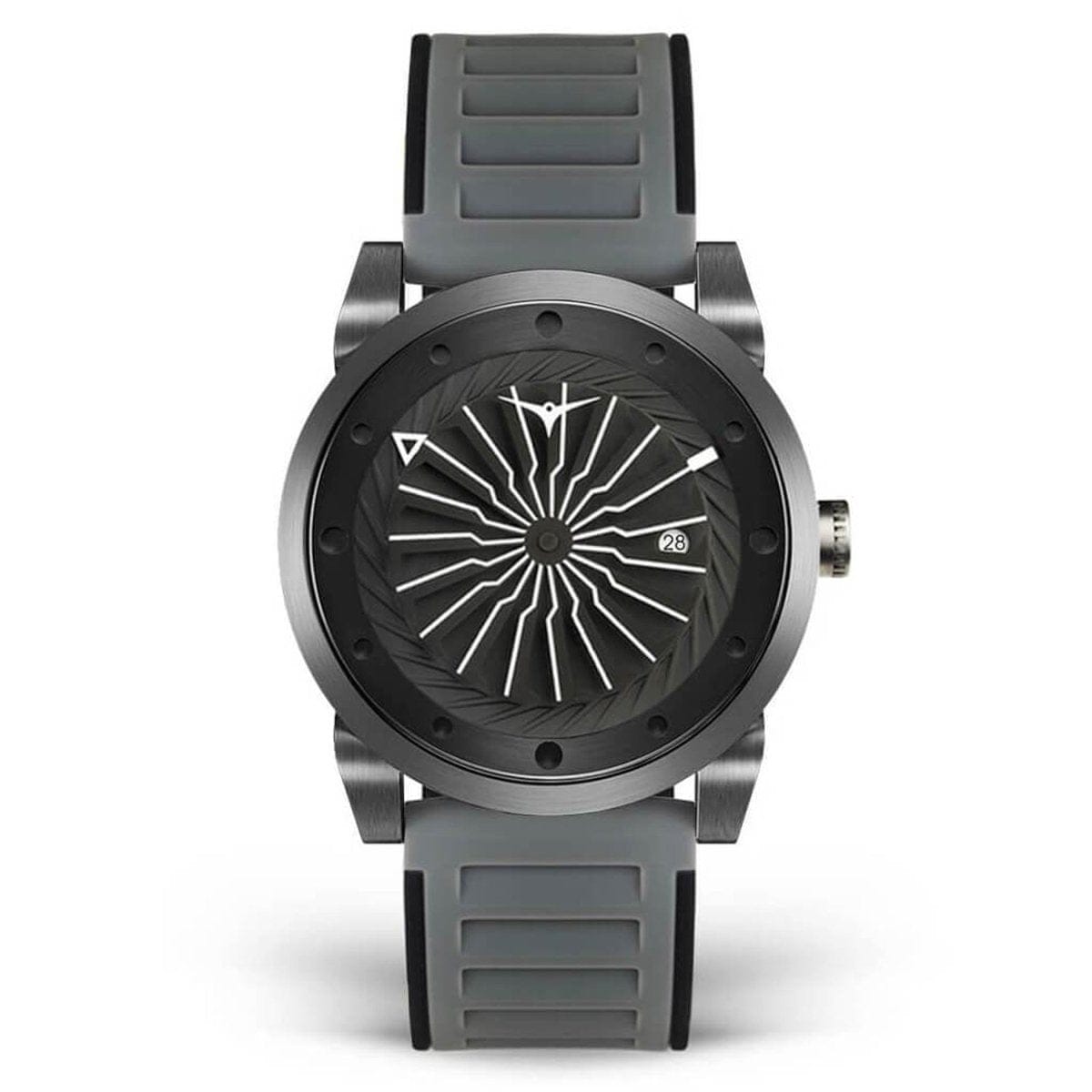 ZINVO BLADE EDGE Analog Black Turbine Round Dial Men's Watch - 584