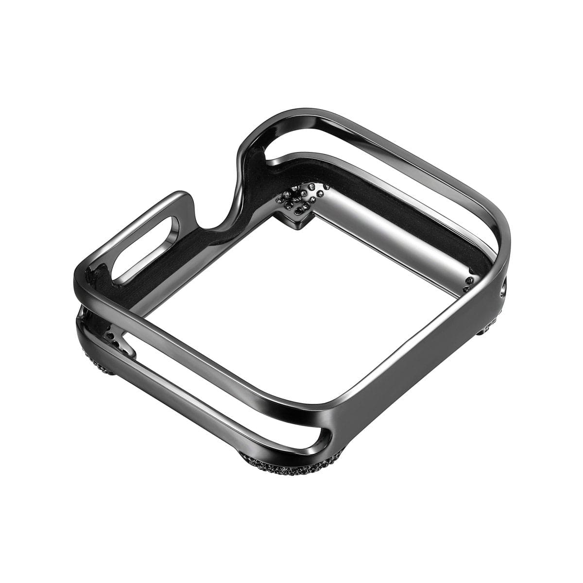 SKY.B Pave Comers Gun Colour Apple Watch Case - 5P21649502-0364R00