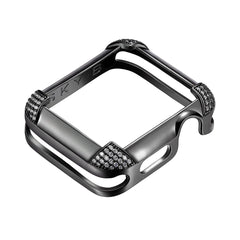 SKY.B Pave Comers Gun Colour Apple Watch Case - 5P21649502-0364R00