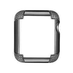 SKY.B Pave Comers Gun Colour Apple Watch Case - 5P21649502-0364R00