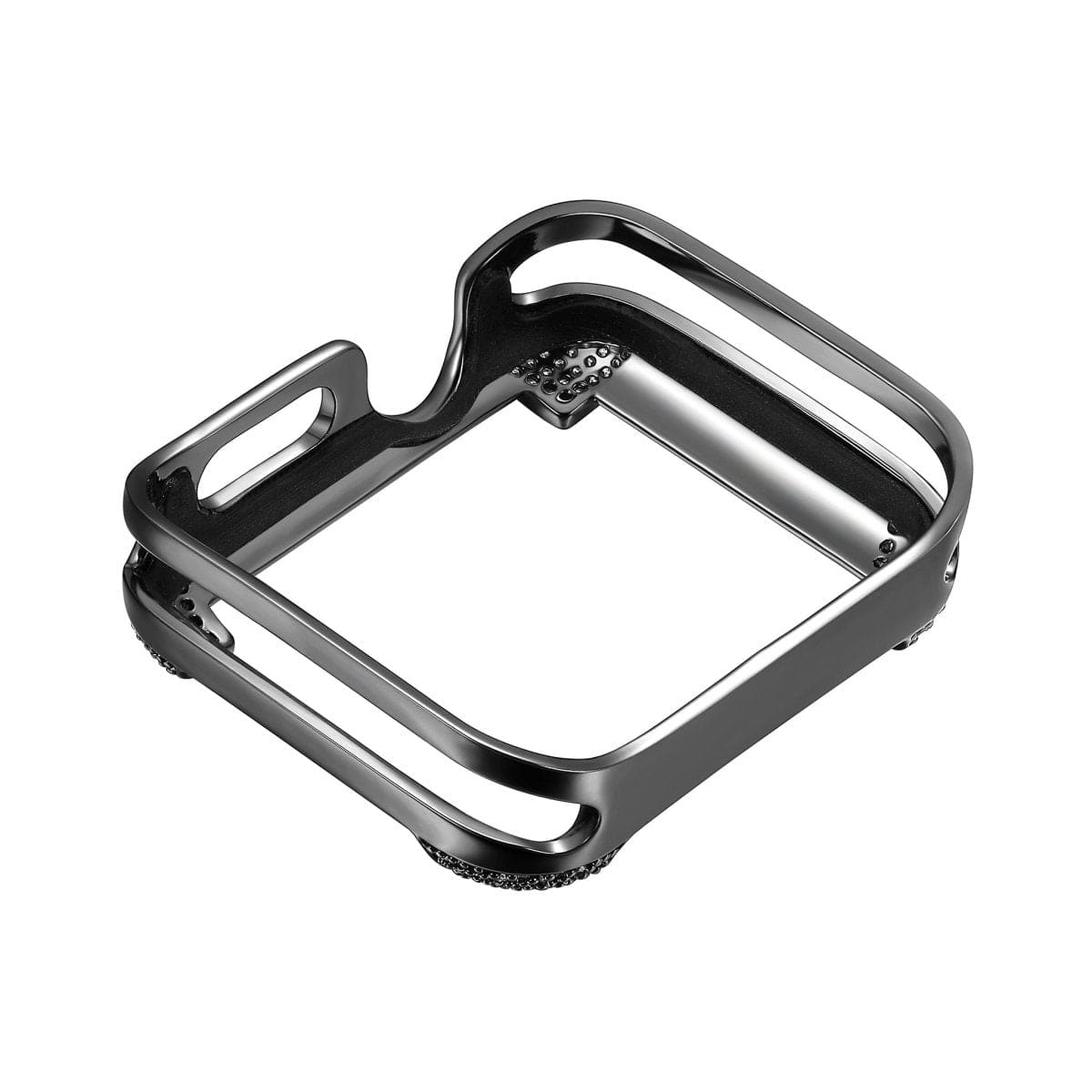 SKY.B Pave Comers Gun Colour Apple Watch Case - 5P21709503-0364R00