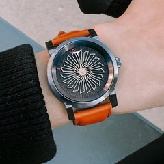 ZINVO BLADE ECLIPSE Automatic Grey Turbine Round Dial Women's Watch - 600