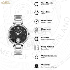 ROAMER Aphrodite Quartz MOP Round Dial Women's Watch- 600843 41 59 50