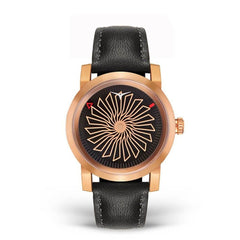 ZINVO BLADE ROSE GOLD Automatic Black Turbine Round Dial Women's Watch - 601
