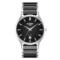 ROAMER C-Line Quartz Black Round Dial Men's Watch- 657833 41 55 60