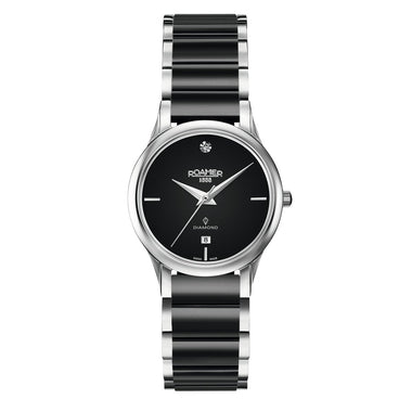 ROAMER C-Line Ladies Quartz Black Round Dial Women's Watch- 657844 41 59 60
