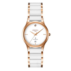 ROAMER C-Line Ladies DIA Swiss Made Diamond White Round Dial Women's Watch - 657844 49 29 60