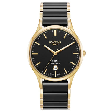 ROAMER C-Line Swiss Made Black Round Dial Men's Watch - 658833 48 55 61