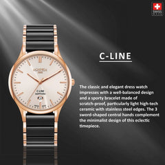 ROAMER C-Line Swiss Made Brown Round Dial Men's Watch - 658833 49 65 63