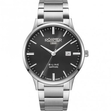 ROAMER R-Line Classic Quartz Black Round Dial Men's Watch- 718833 41 55 70