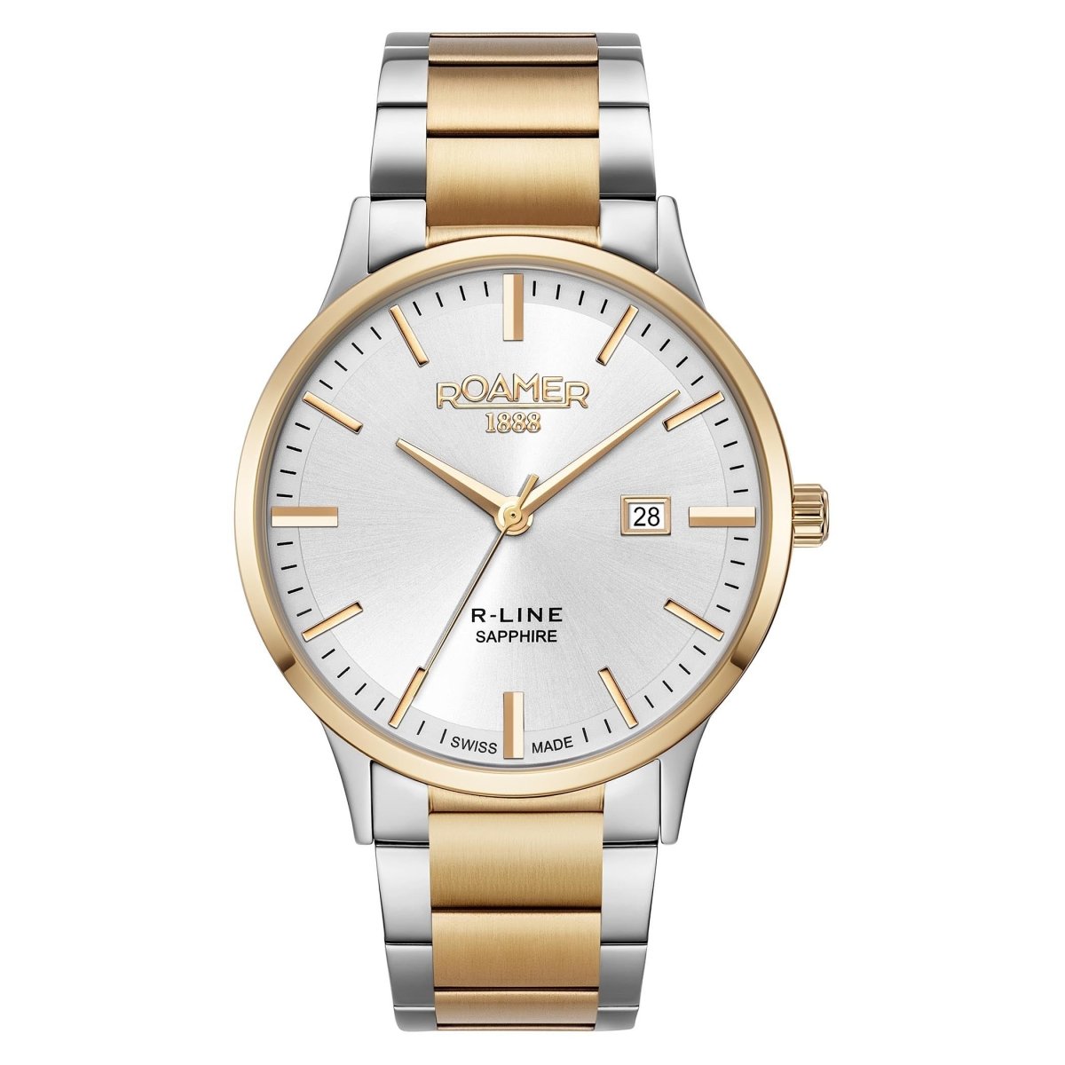 ROAMER R-Line Classic Swiss Made Silver Round Dial Men's Watch - 718833 48 15 70