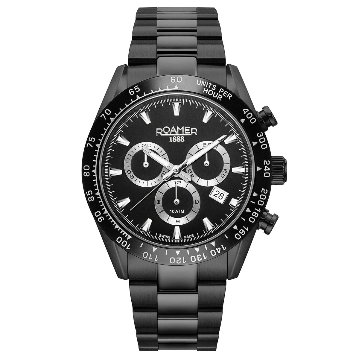 Roamer 850837 44 55 20 Monza 100 Chronograph Black Watch For Men
