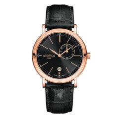ROAMER Vanguard Small Second Quartz Black Round Dial Men's Watch- 934950 49 55 05