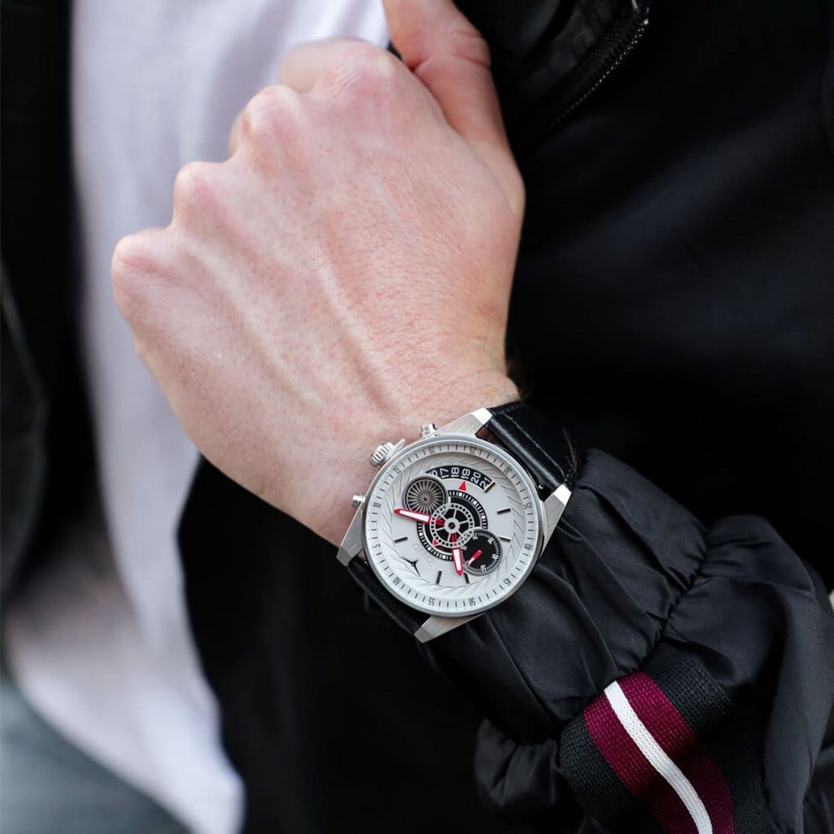 ZINVO CHRONO SILVER Chronograph Grey Turbine Round Dial Men's Watch - 995