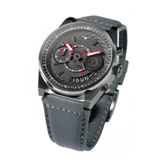 ZINVO CHRONO GUNMETAL Chronograph Black Turbine Round Dial Men's Watch - 996