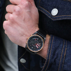 ZINVO CHRONO NEMESIS Chronograph Black Turbine Round Dial Men's Watch - 998