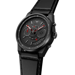 ZINVO CHRONO BLACK Quartz Black Turbine Round Dial Men's Watch - 999