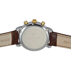EARNSHAW LONGCASE 43 Swiss Made Chronograph Silver Round Dial Men's Watch- ES-0016-05