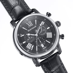 EARNSHAW LONGCASE 43 Swiss Made Chronograph Grey Round Dial Men's Watch- ES-0016-07
