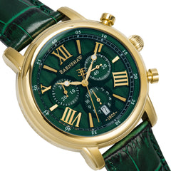 EARNSHAW LONGCASE Swiss Made Chronograph Green Round Dial Men's Watch- ES-0016-09