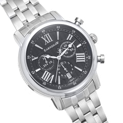 EARNSHAW LONGCASE 43 Swiss Made Chronograph Black Round Dial Men's Watch- ES-0016-11