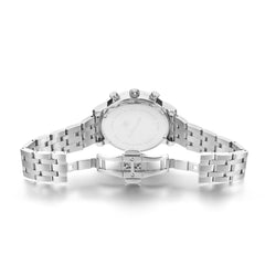 EARNSHAW LONGCASE 43 Swiss Made Chronograph Black Round Dial Men's Watch- ES-0016-11