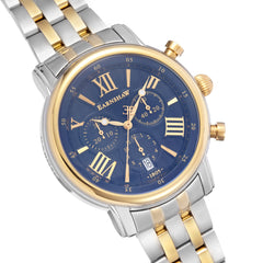 EARNSHAW LONGCASE 43 Swiss Made Chronograph Blue Round Dial Men's Watch- ES-0016-22