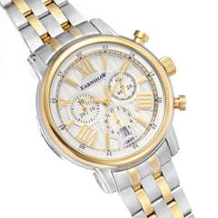 EARNSHAW LONGCASE 43 Swiss Made Chronograph Silver Round Dial Men's Watch- ES-0016-33